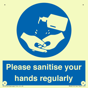 Please sanitise your hands regularly